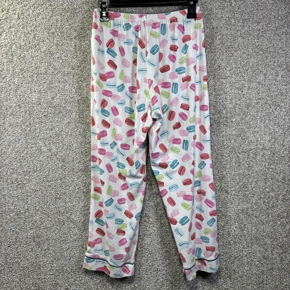 BedHead Pajamas Set Womens‎ Small Multicolor Macaron Print Button Up Made USA